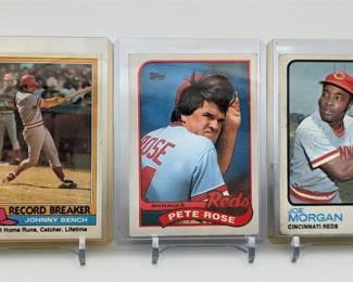 232L  Big Red Machine 3Card Lot Morgan, Bench, Rose