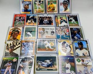 127L  Rickey Henderson 24Card Lot  HOF BaseStealing King