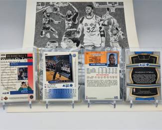 52L  1991 Martin Wood Shaquille ONeal Lithograph 4 Cards