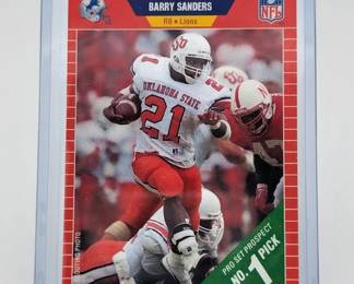 79L  1989 Pro Set Barry Sanders 494 Prospect 1 Pick RC