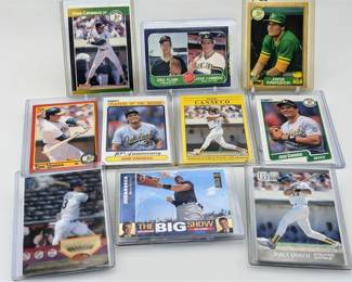 149L  Jose Canseco 10Card Lot w 1986 Fleer 649 Rookie