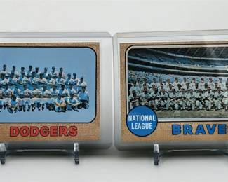 135L  1968 Topps Dodgers 168  Braves 221 Team Cards