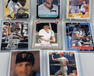 118L  8Card Will Clark Lot w 1987 Leaf 144 Rookie