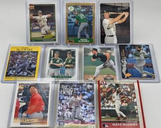 148L  Mark McGwire 10Card Lot w 1987 Topps 366 Rookie