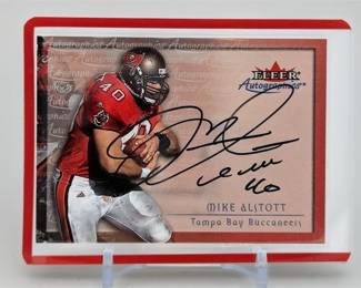300L  2000 Fleer Skybox Autographics Mike Alstott Auto Black Ink