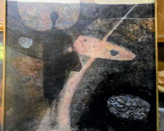 Large mid Century oil.