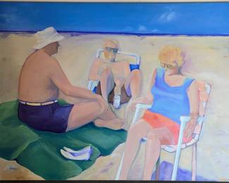 Large English beach scene.
