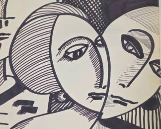 Picassoesque drawing by actress Penelope Branning.