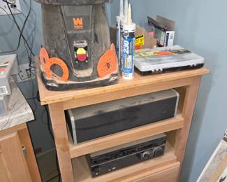 Spindle sander, receiver, speaker
