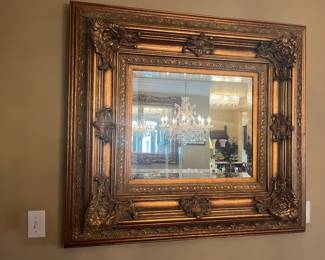 #23	Gold Framed Beveled Mirror (45w x 40h)	 $100.00 