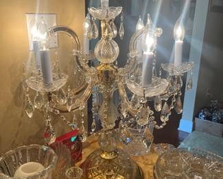 #32	Crystal Lamp 27"H by James Moder	 $200.00 