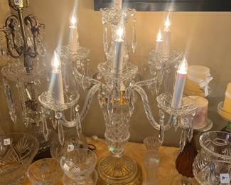 #33	Crystal Lamp 26"H	 $175.00 
