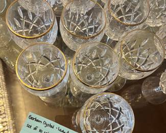 #38	"Gorham Crystal - Lady Anne Set of 10 Wine Glasses"	 $50.00 