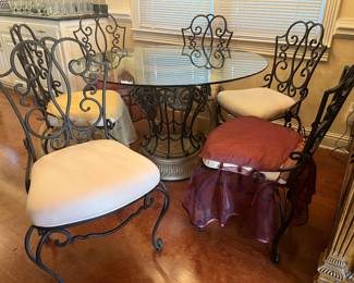 #44	Glass Top Table and 6 Chairs (48w x 31h)	 $250.00 