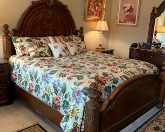 #1	King Size Bed with ComfortFlex Landon Mattress Set & Bedding	 $325.00 