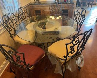 #44	Glass Top Table and 6 Chairs (48w x 31h)	 $250.00 