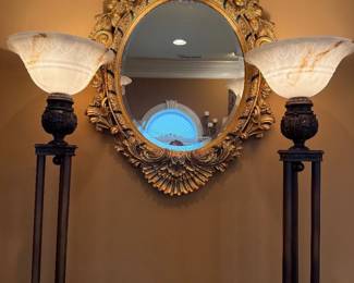 #28	Pair of Lamps 34"H	 $120.00 