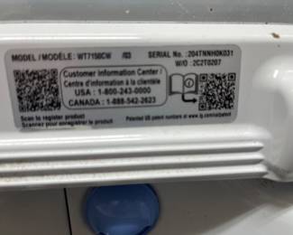 #15	LG Washer April 2022	 $300.00 