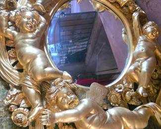 Large gilded mirror Antique 