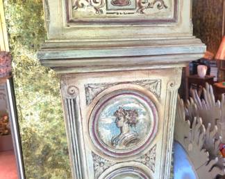 Large antique litted pedestal