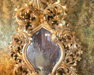 Large Antique gilded mirror 