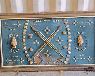 5590 Framed Native American Artifacts