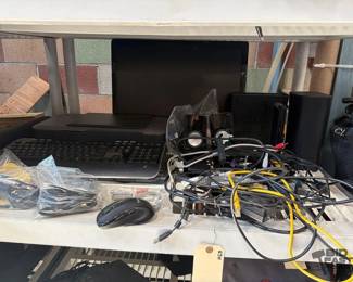 8124 Keyboards, HP Monitor and Printer, Insignia Speakers, WiFi Routers