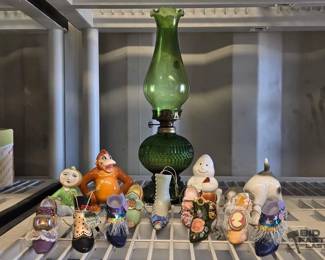 5580 Oil Lamp, Collectable Figurines and Shoes