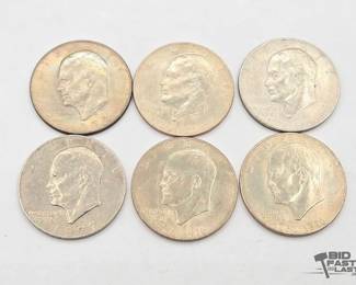 1510 6 Eisenhower Dollar Coins