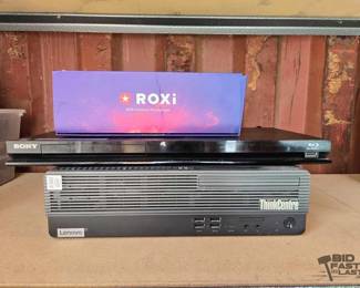 6012 ThinkCentre Computer, Sony Blue Ray Player and RoXi Karaoke Microphone