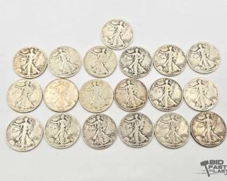 1426 90 Silver Liberty Half Dollar Coins