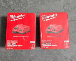 2524 2 NEW Milwaukee M18 and M12 Battery Chargers