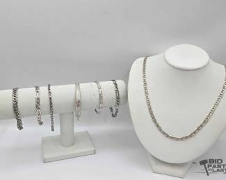 902 Sterling Silver Jewelry, 94.9g