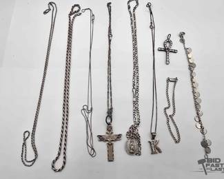 900  Sterling Silver Necklaces amp Bracelets, 81.4g