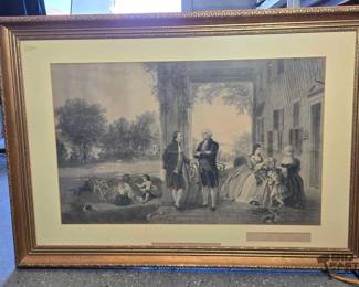 5588 The Home of Washington Framed Engraving