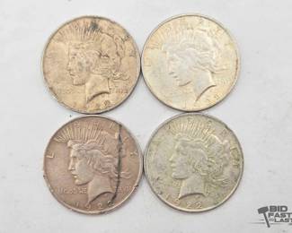 1314 4 1922 Liberty Peace Dollars 90 Silver