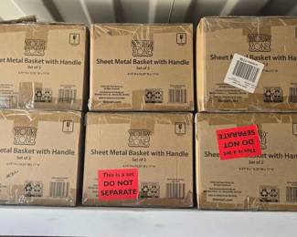 5000 6 Boxes Sheet Metal Basket with Handle