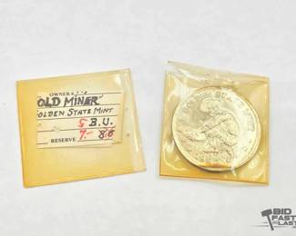 1258 .999 1982 Golden State Mint Silver Round