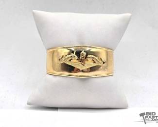720 14kt Gold Bangle Bracelet, 14.4g