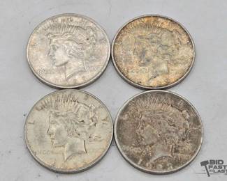 1316 4 1923 Liberty Peace Dollars 90 Silver