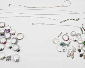 901 Sterling Silver Jewelry, 221g