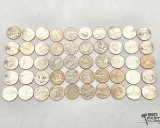1512 Uncirculated 50 Coin Statehood Quarter Set