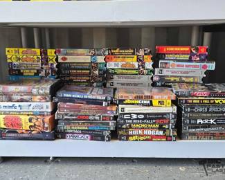 5026 WWE Wrestling VHS and DVD Collection