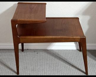 Mid Century Modern Teak Two Tiered End Table