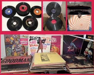 Vintage 45s 33s and 78s
