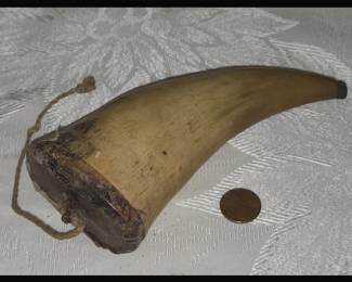 Antique Horn Powder Horn 