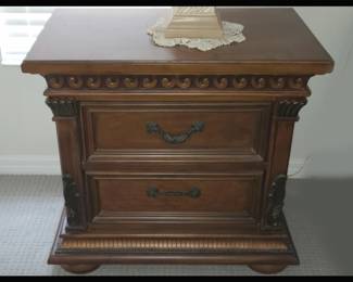 One of a Matching Pair of Nightstands Part of the 5 Pc Bedroom Set
