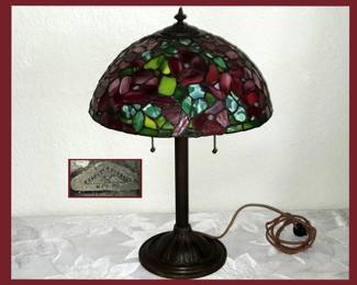 Bradley and Hubbard Lamp Base Shade is Damaged