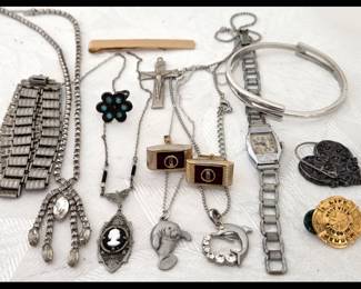 Costume Jewelry and Firemans Badge