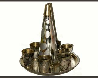 Modernist Mixed Metals Liquor Set Russian Perhaps